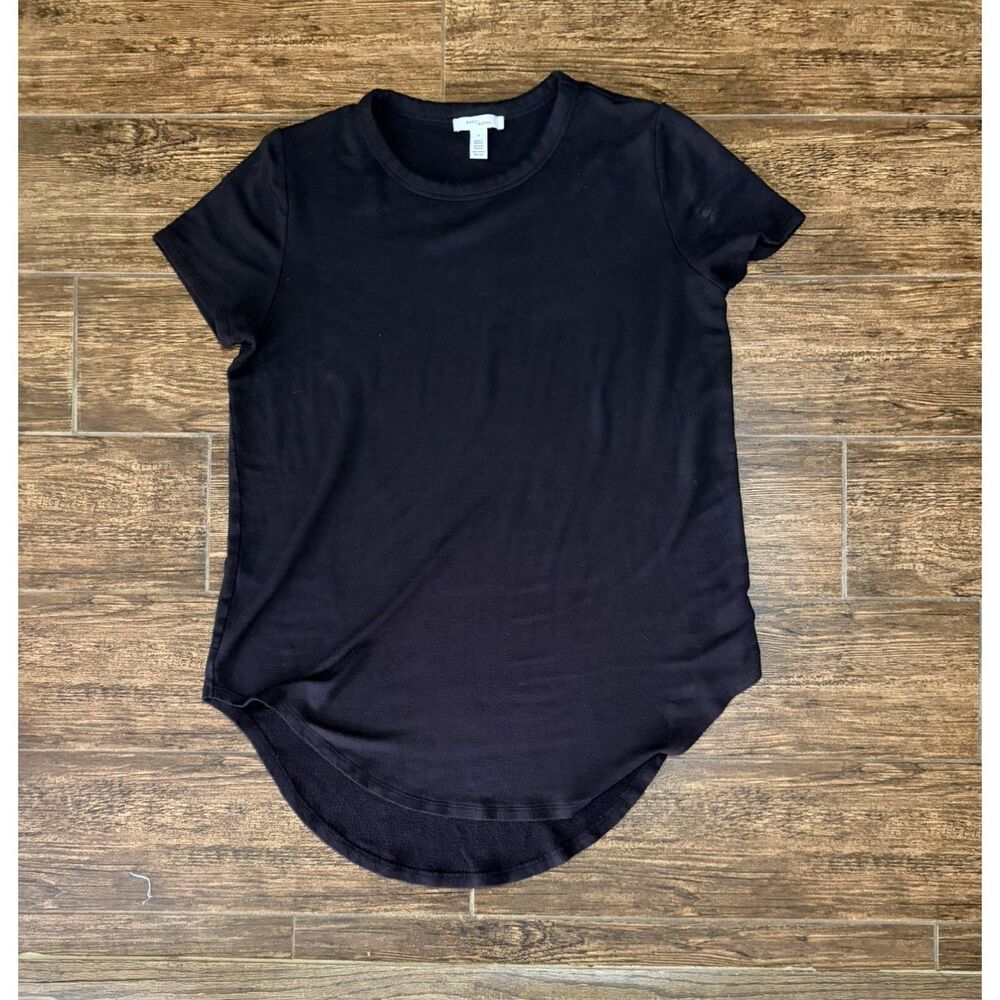 Daily Ritual Black Curved Hem Tee - M